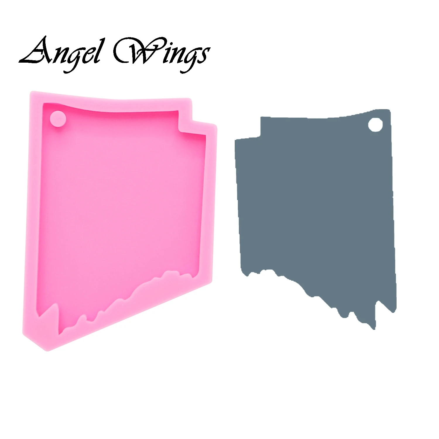 Блестящая новая форма для ключей Arkansa US state силиконовые формы эпоксидной смолы