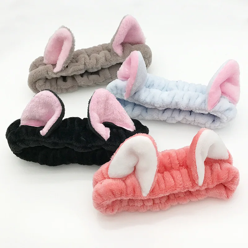 Повязка на голову с кошачьими ушками для женщин и девочек тюрбан бантом мытья