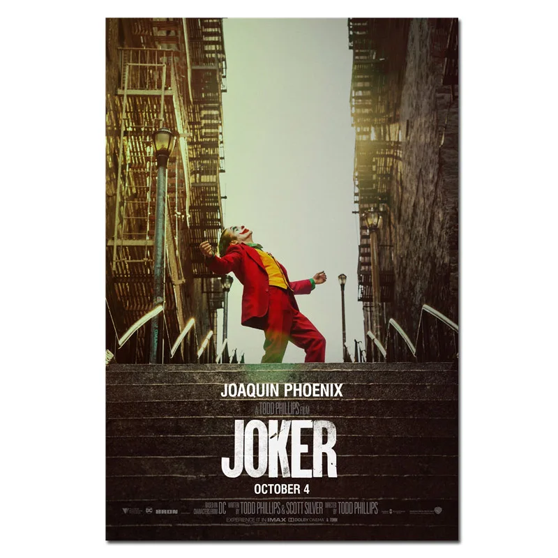 310 Фильм Джокер Шелковый плакат Джокер происхождения фильм Художественная печать комиксы Настенный декор картины Бэтмен Хоакин Феникс фильм плакаты - Цвет: 310