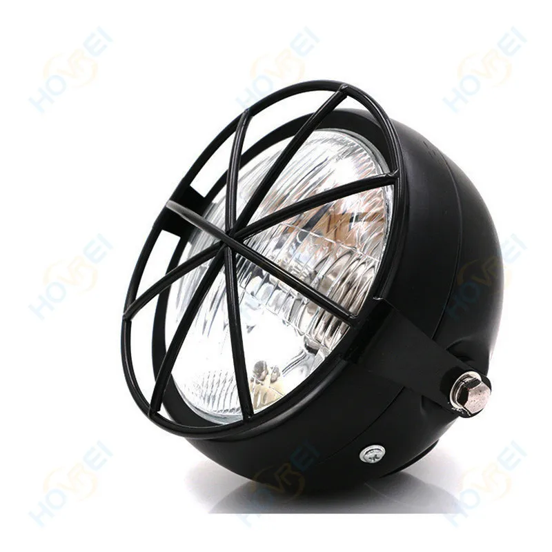 6 5 дюймовый универсальный Ретро мотоциклетный гриль маска фара винтажная