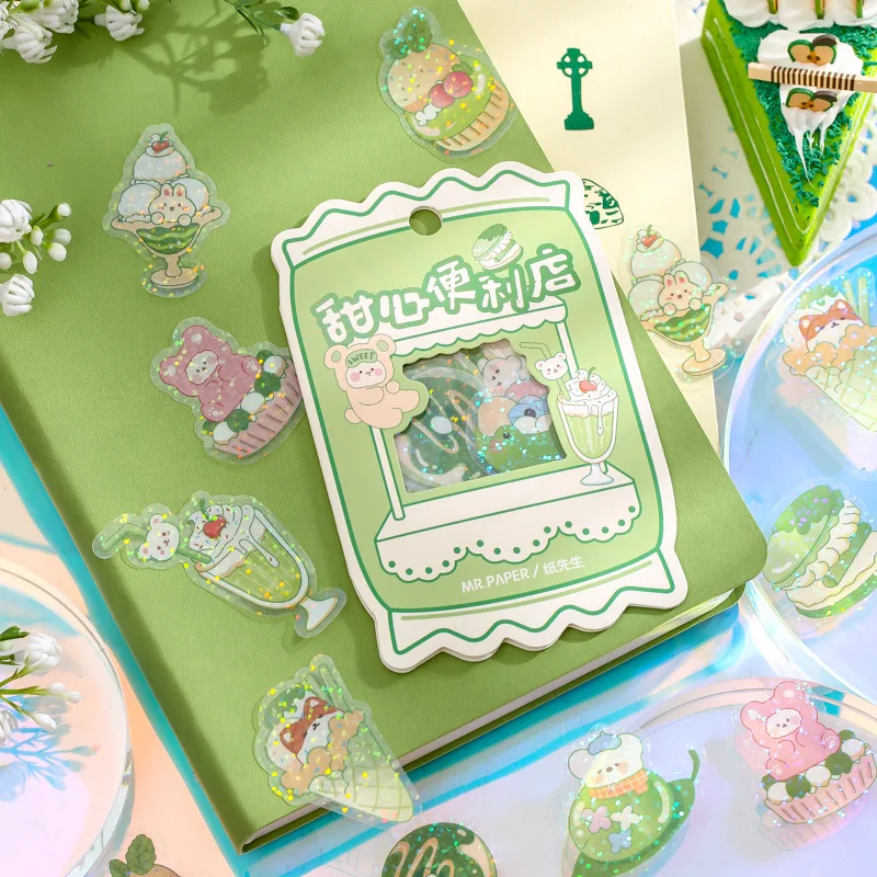 

30 Pcs Sweet Convenience Store Decorative PVC Stickers Scrapbooking Diy Label Diary Stationery Album Journal Planner Cake Stick