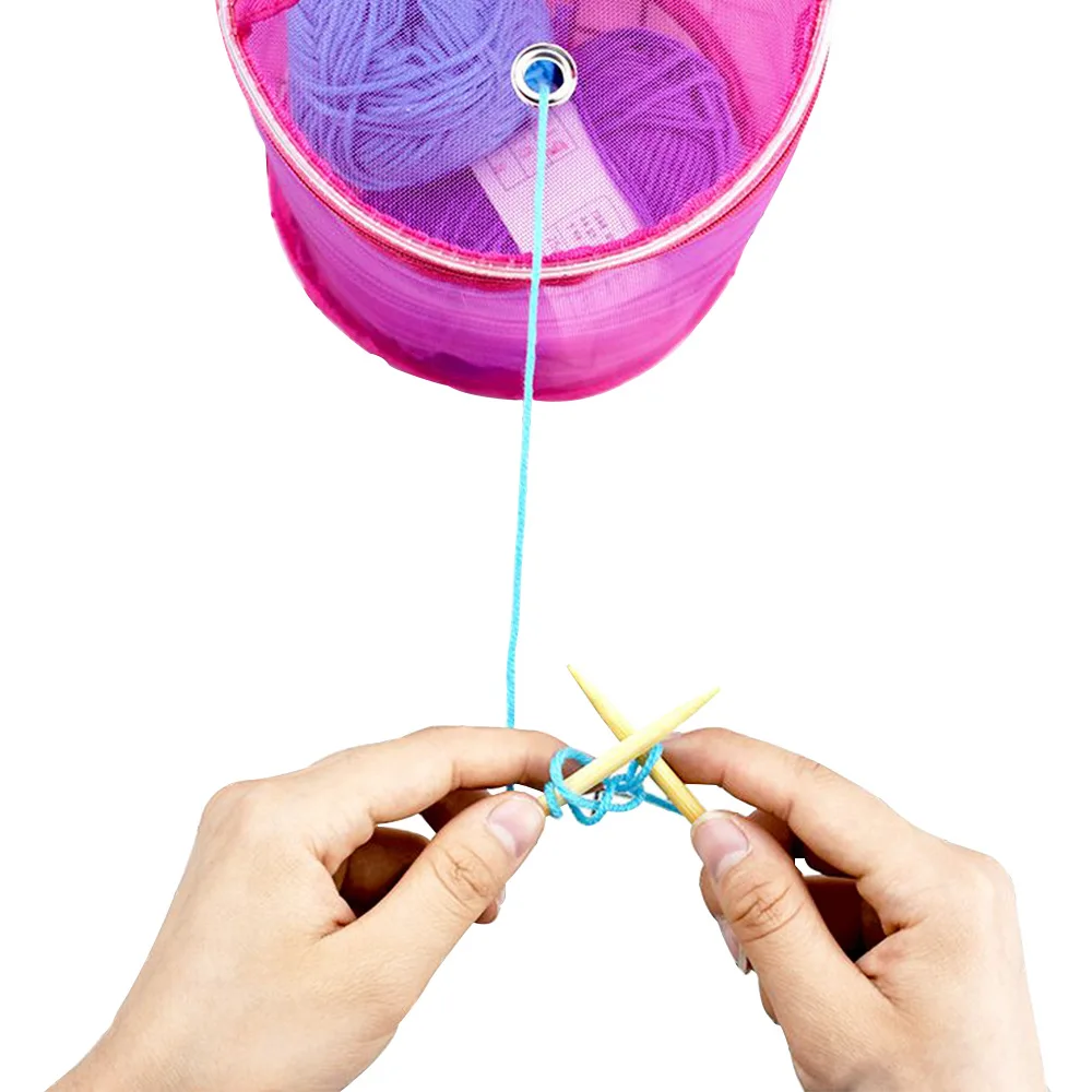 Сумка для хранения с застежкой-молнией Сетчатая пряжи инструменты шитья чехол