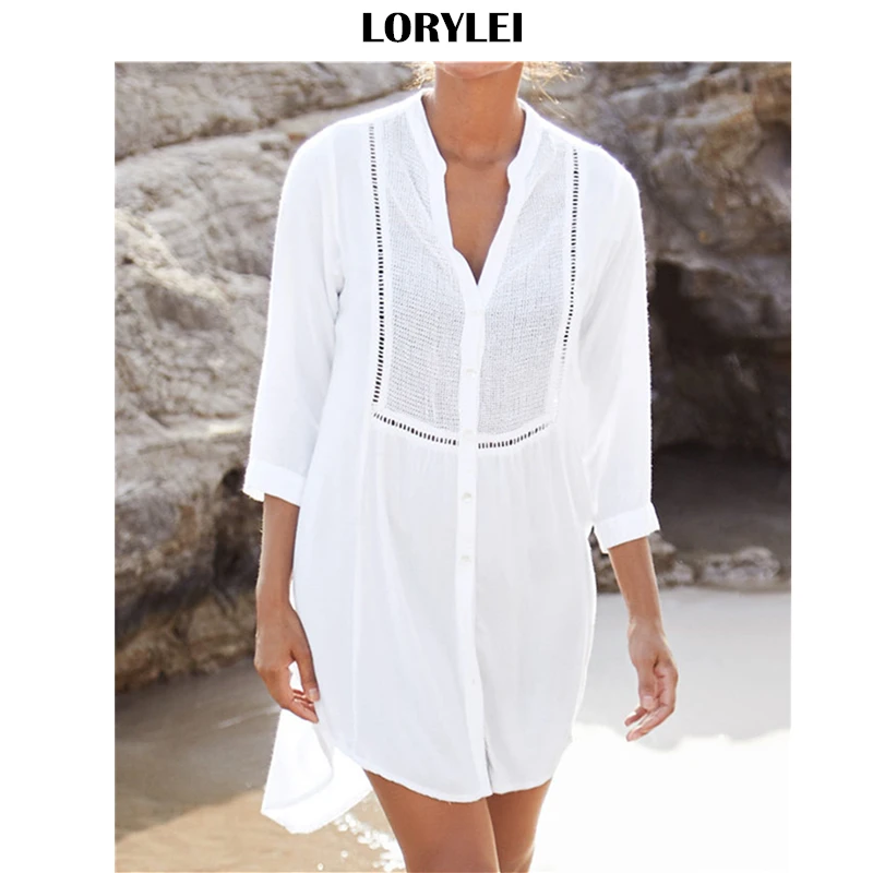 Накидки 2021 повседневное короткое летнее пляжное платье с вырезами спереди и