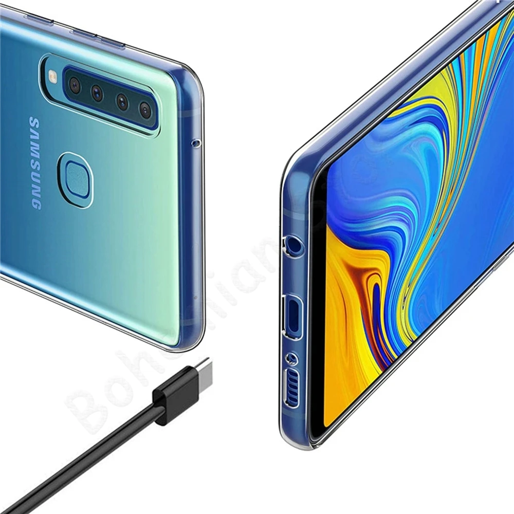 Чехол для телефона samsung A3 A5 A6 A7 A8 Plus A9 A9s Star Life Pro из мягкого ТПУ силикона Ультратонкий Прозрачный чехол
