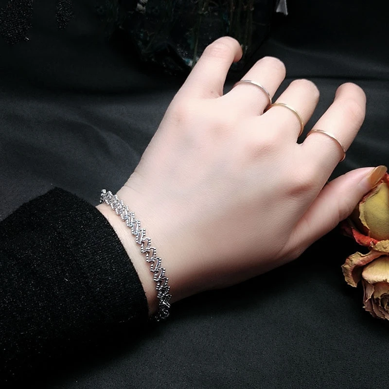 Женский браслет ручной работы TOSOKO BSE083 стильный из титановой стали цвета розового