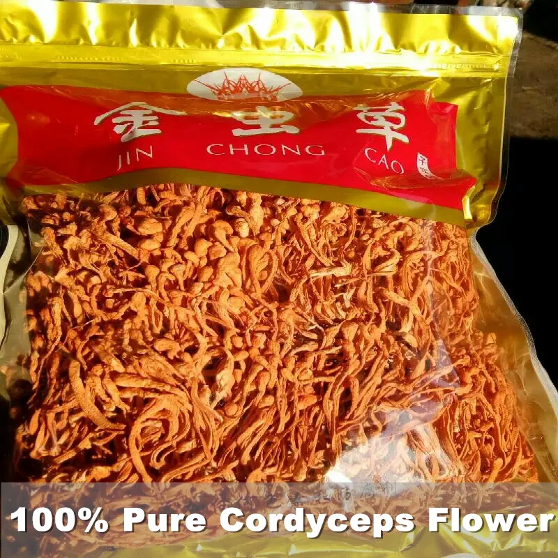 Cordyceps-Flor de Sinensis, flor silvestre org&aacute;nica china de 500g, Cao Hua puro de alta calidad para mejorar la inmunidad-0
