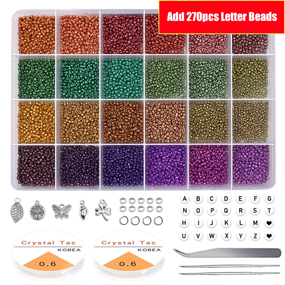 

Bracelet beads for jewelry making accessories glass seed letter beads Pony Beads for DIY art and crafts
