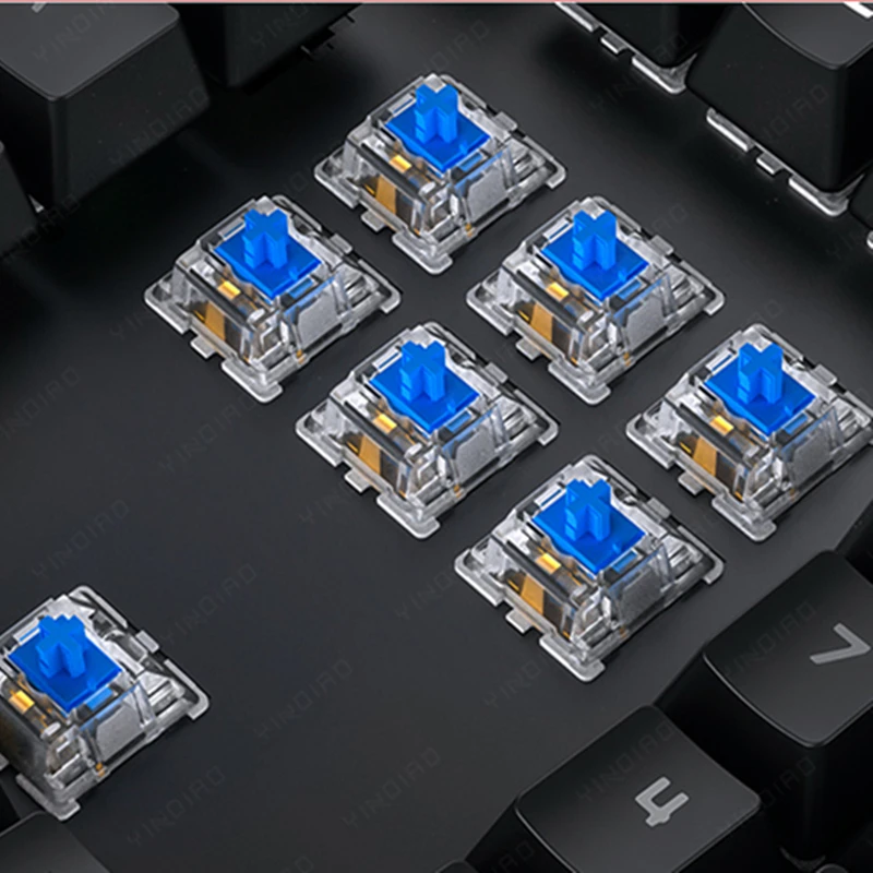 

Gaming Mechanical Keyboard Blue Black Switch USB Mix Backlit Wired Keyboard 104 Anti-ghosting For Game Laptop PC Double Color
