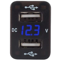 Самые модные 4.2A Dual USB Автомобильное зарядное устройство вольтметр 12 в разъем USB адаптер зарядное устройство s Быстрый двойной порт USB Автомобильное зарядное устройство для Toyota - Название цвета: FTWU-B