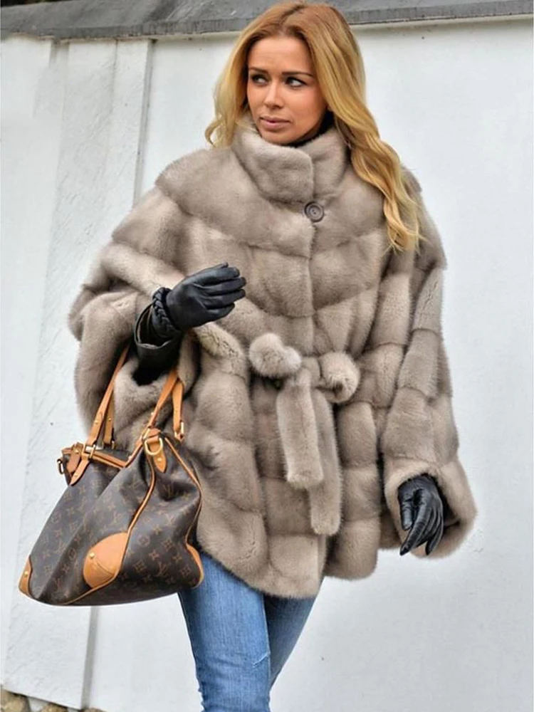 Женское зимнее пальто из искусственного меха с рукавами летучая мышь | Женская