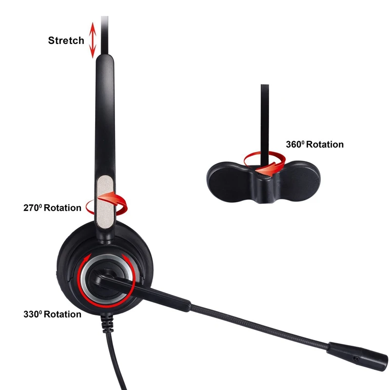 

RJ9 Call Center Headphone Monaural Headphone Noise Reduction Headset Call Headphone with Mic