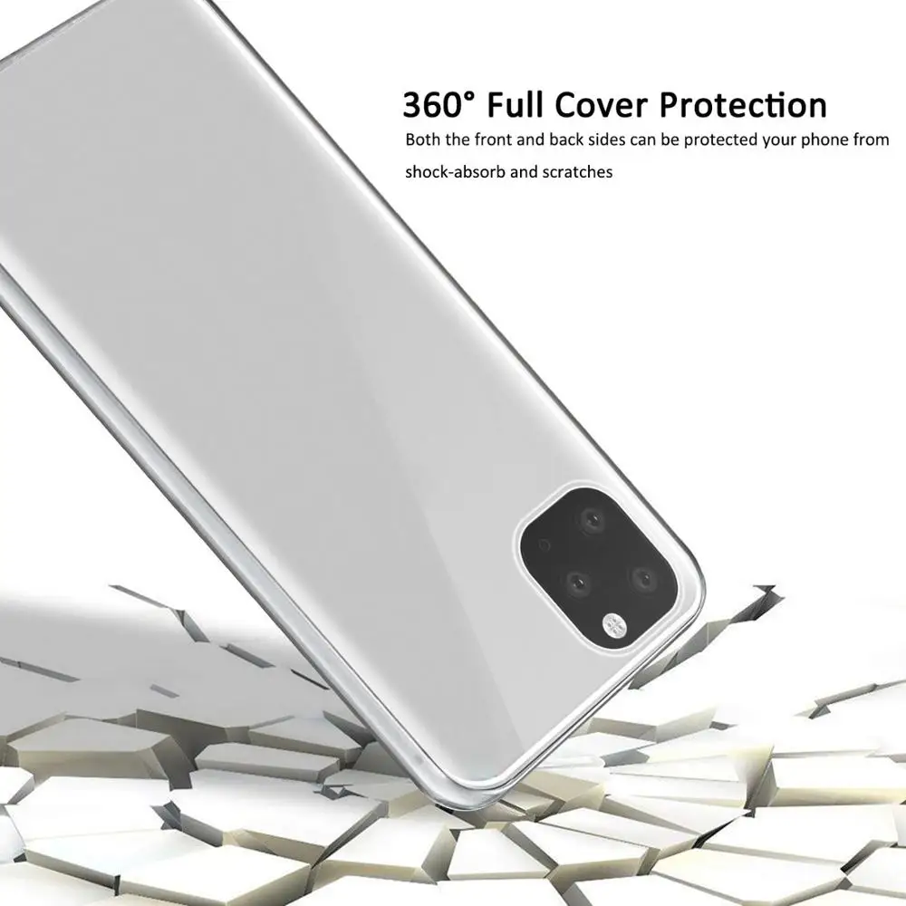 Чехол с полным покрытием 360 градусов для iPhone 13 12 11 Pro Max 8 7 6 Plus 5 двухсторонний