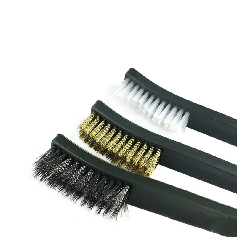 3 шт./компл. Набор двусторонних щеток для чистки автомобиля набор из латуни стали