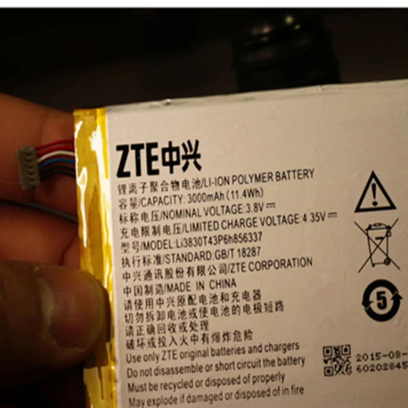 Новый аккумулятор 3000 мАч Li3830T43P6h856337 для ZTE Blade X9 A711 S6 Lux Q7/-C N939SC V5 Pro N939SD N939St G719C |
