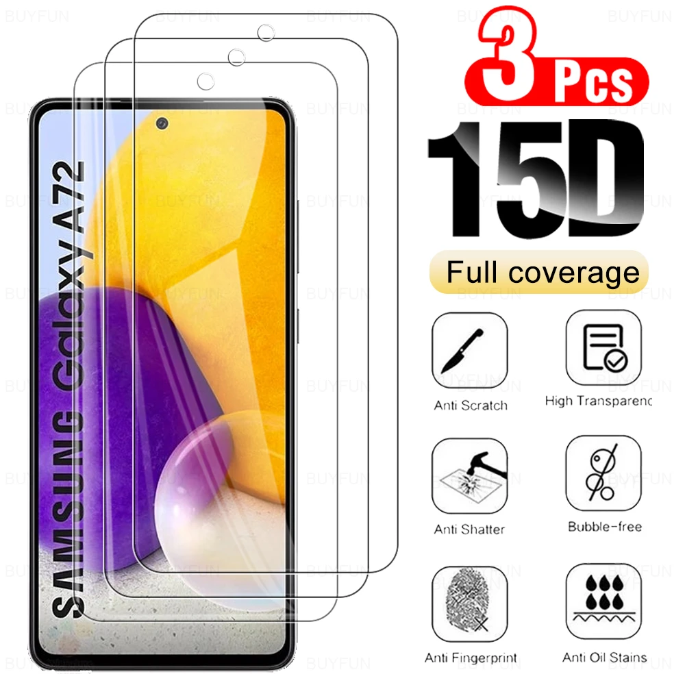 

Прозрачная закаленная пленка 3 шт. для samsung galaxy a72, a 72, 72a, Защитное стекло для smasung a72, a52, a42, a32, a22, 4g, проектор экрана
