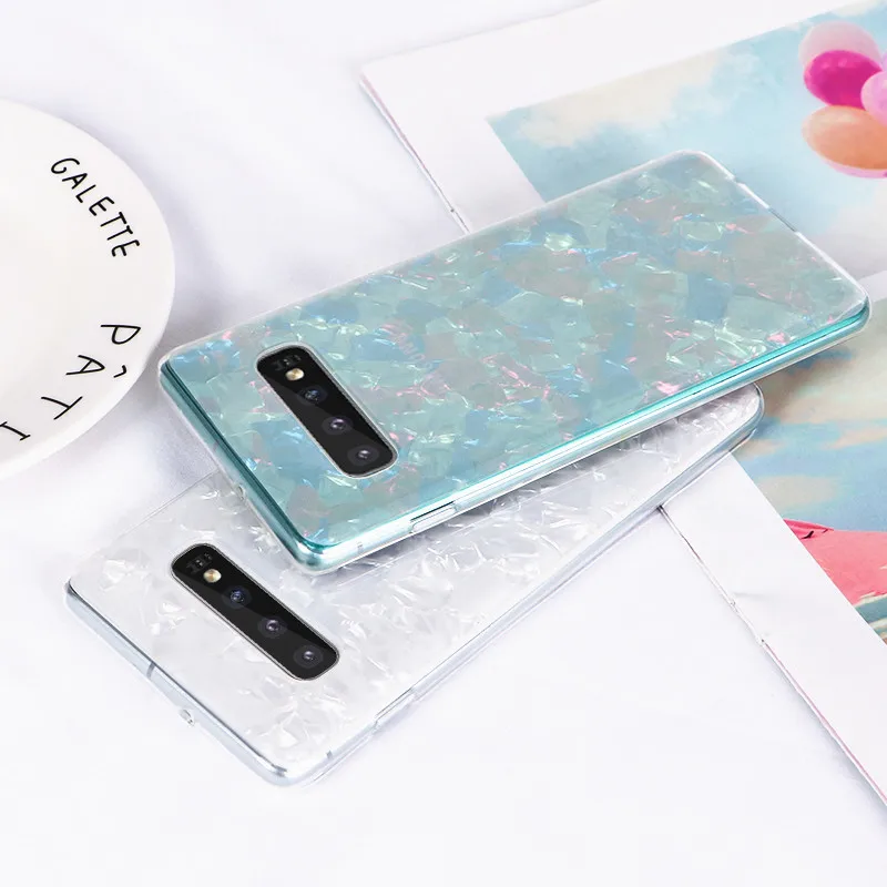 Роскошный блестящий чехол с раковиной для Samsung S10 S8 S9 Plus S7 Note 10 8 9 Huawei 30 20 Pro Lite Mate