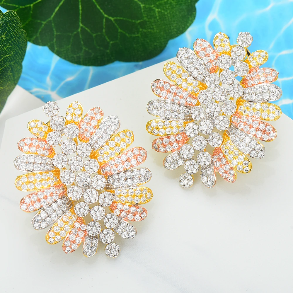 Женские серьги-гвоздики с фианитом 3 цвета |