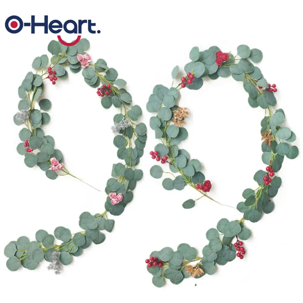 Искусственная эвкалиптовая гирлянда OHEART 2 м искусственная Виноградная лоза с