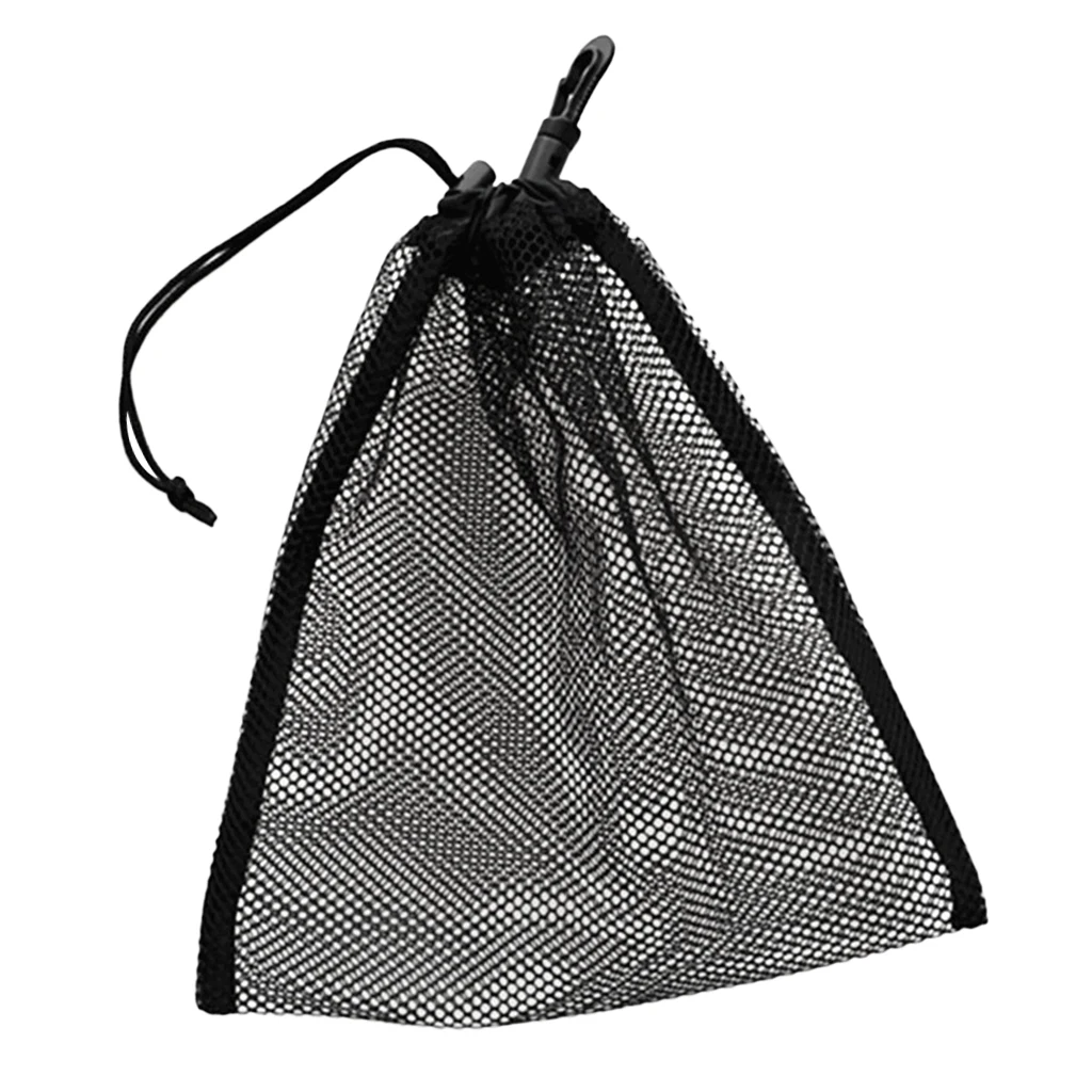 

7.87" X 9.45" Carrying Mesh Drawstring Bag For Golf Tennis Balls Dive Reels