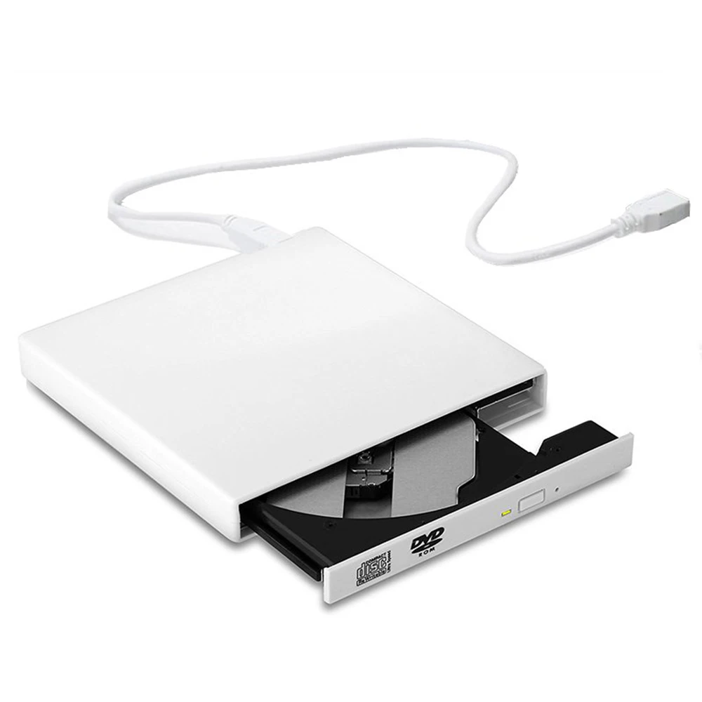 Тонкий внешний оптический привод USB 2 0 DVD комбо rom плеер CD RW горелки Писатель Plug Play