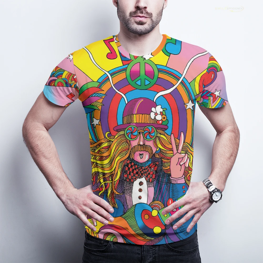 

Streetwear Top Men's T-shirt New 3D Printed Top Singer Fashion Abstract Print Stitching Oversized O-Neck Graphic T-shirt