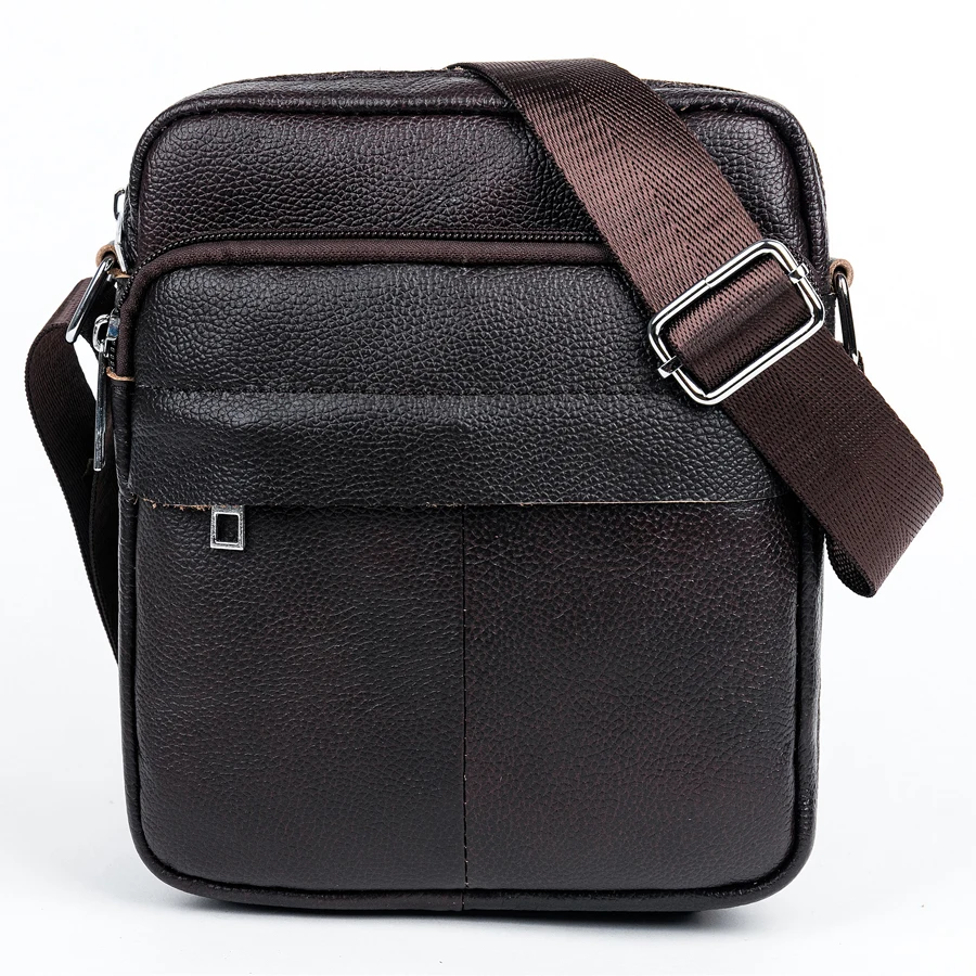 Мужская сумка мессенджер из натуральной кожи на молнии|brand shoulder bag|shoulder bagsmen messenger