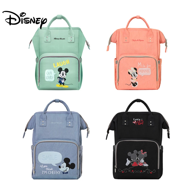 Disney Микки детские пеленки сумка рюкзак для мамы Мода Многофункциональная Сумка для коляски большой емкости детские подгузники сумка органайзер