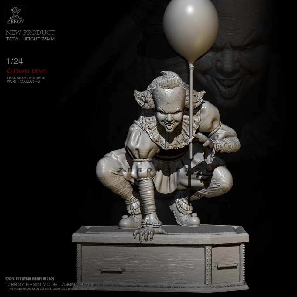 

1/24 Смола Модель комплекты рисунок бесцветный и самодельный TD-2715