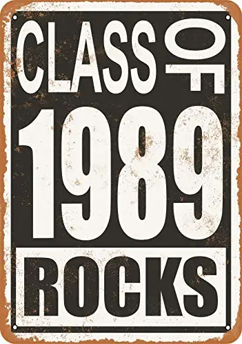 

12x8 Inches Metal Sign Class of 1989 Rocks Metal Plaque