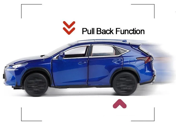 1:32 Подлинная авторизация Lexus Nx200t игрушечный автомобиль сплав Серебряная модель автомобиля вытяжной звуковой светильник украшение автомобиля 6 дверей игрушка для мальчиков