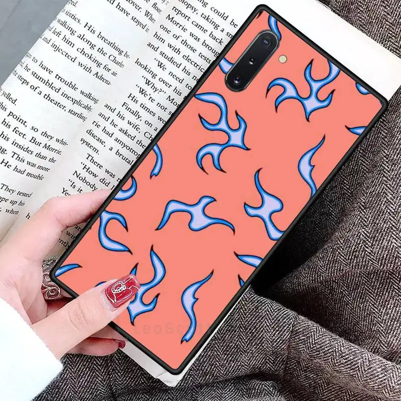 

Blue Flame Fire Phone Case For Samsung Galaxy S8 S9 S10 Plus S10E Note 3 4 5 6 7 8 9 10 Pro Lite cover