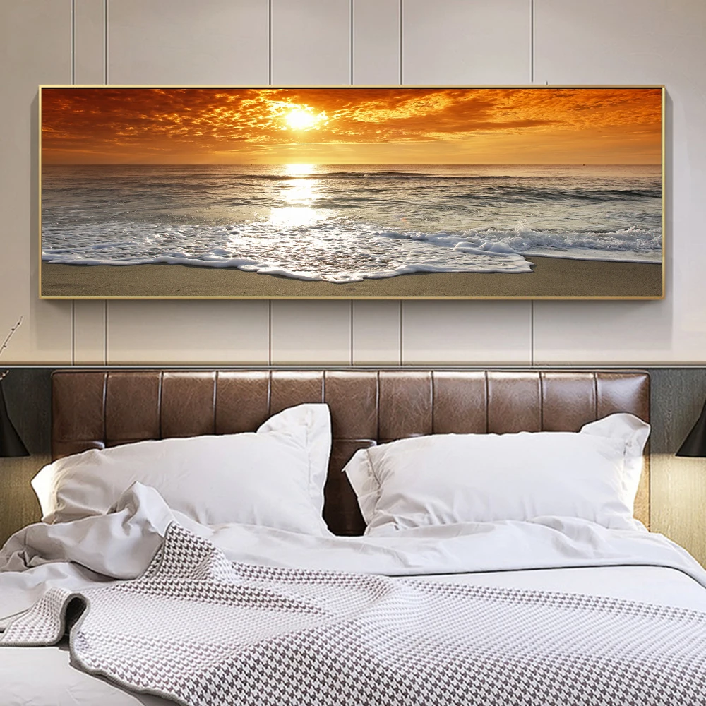 

Modern Landscape Posters and Prints Wall Art Canvas Painting Sunrise Landscape Decorative Painting for Living Room Home Decor