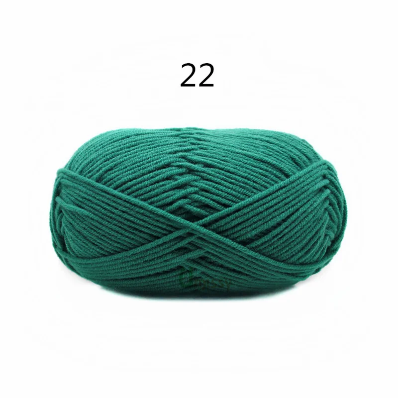 22 36pcs 36 шт./лот, ручная вязка, шерстяная линия, окрашенная, горячая Распродажа, хлопковая Детская Пряжа молочного оттенка, гребенная хлопковая пряжа для вязания крючком, 62 цвета - Цвет: 22 36pcs