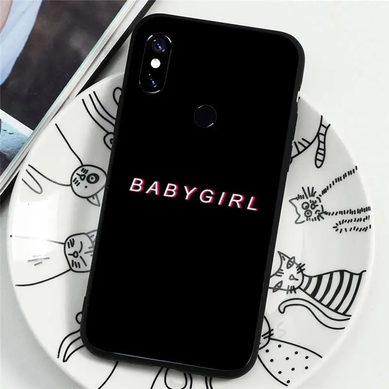 

BABY Babe Babygirl letter pattern Phone Case For Xiaomi Redmi note 7 8 9 t k30 max3 9 s 10 pro lite