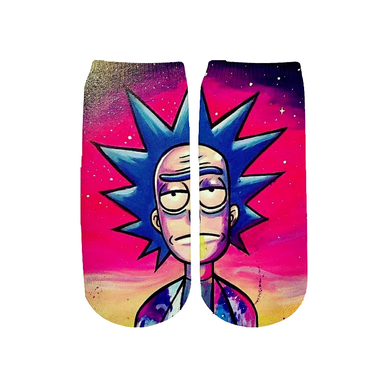 5 Новейшие Rick and Morty 3D печатных мультфильм милые короткие носки для мужчин женщин harajuku корейские носки RS-006 - Цвет: 5