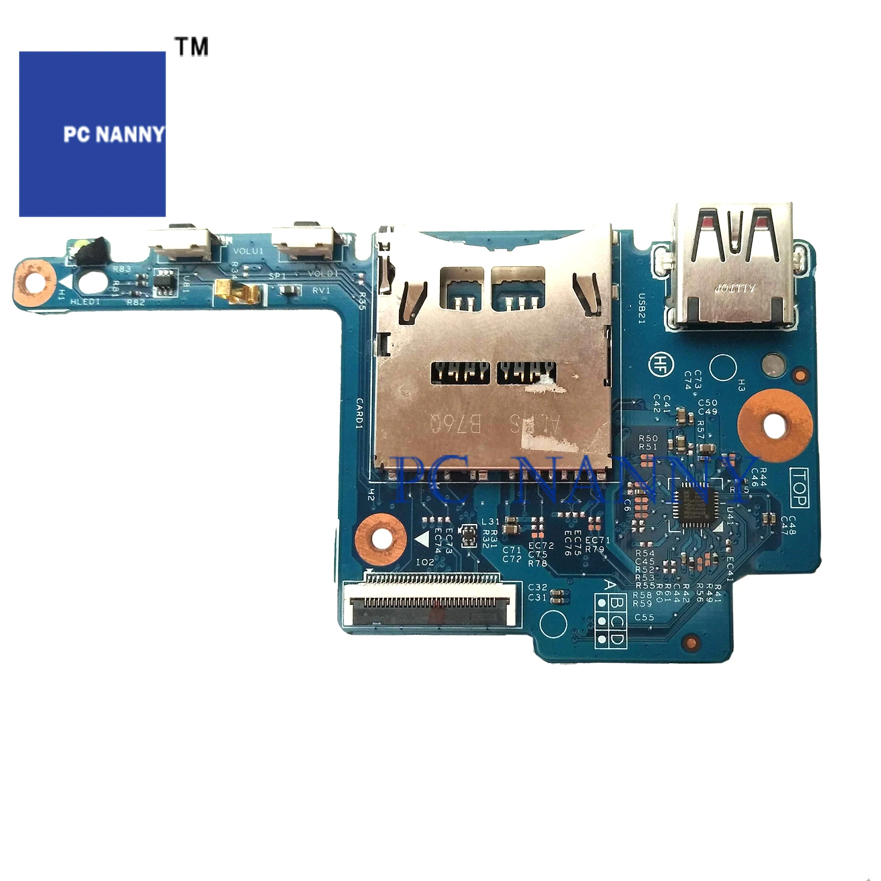 

USB-плата PCNANNY для HP X360 Серии M6-W, M6-W101DX, SD-карт, 448.04807.0011, 807527-001