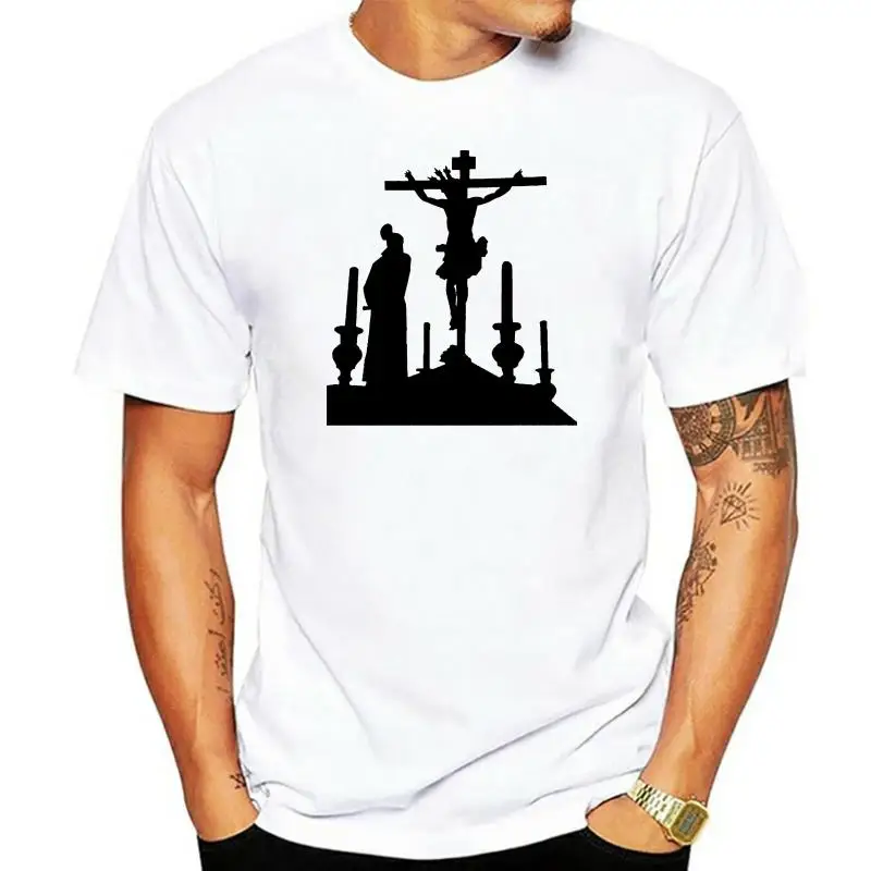 

CRUCIFIXION SILHOUETTE MENS Tops Tee T Shirt CHURCH CRUCIFIX CHRISTIAN JESUS CHRISTIANITY T-Shirt New Cool Gym Tops