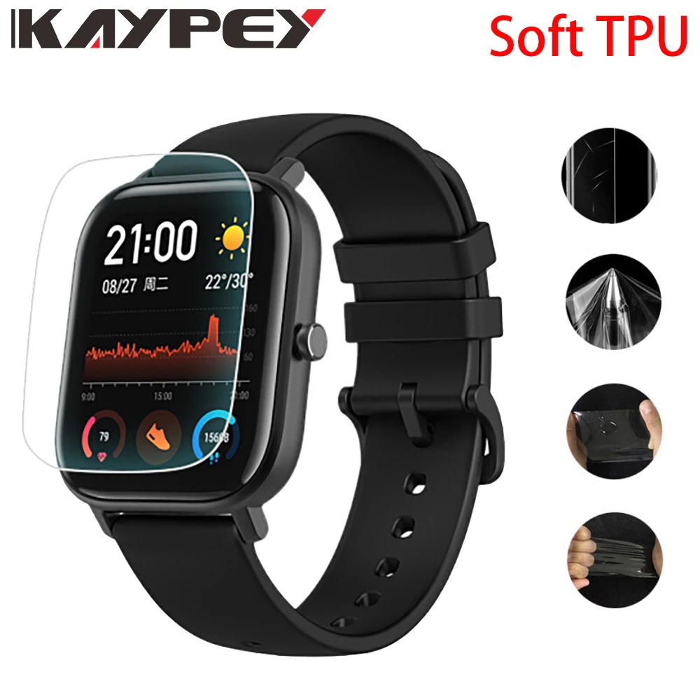 Ультратонкая взрывобезопасная защитная пленка из ТПУ для смарт часов Xiaomi Huami Amazfit