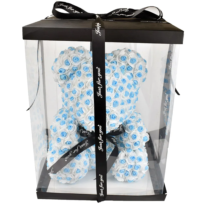 2021 Новый стиль 40 см розовый медведь Тедди мыло Пена в подарочной коробке для