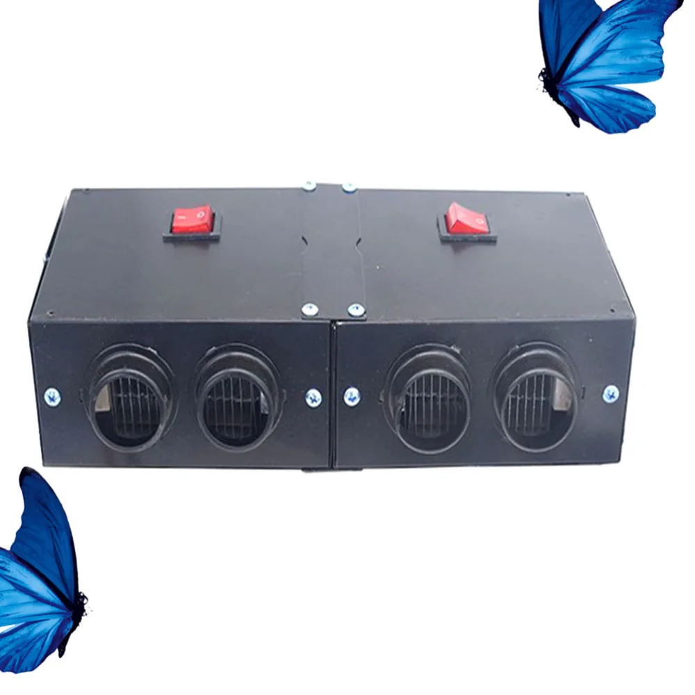 

500W Car Vehicle Defroster Heater Portable Car Heater Warmer Snow Defogger Auto Anti-fog Safe Driving Cleaner (4 Hole 24V 500W)