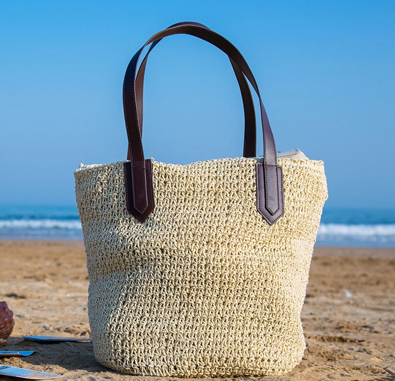 

Straw handbag lady bags beach hand woven woman handbag purse makeup bag girlfriend special gift Storage organizer cosmetic bag