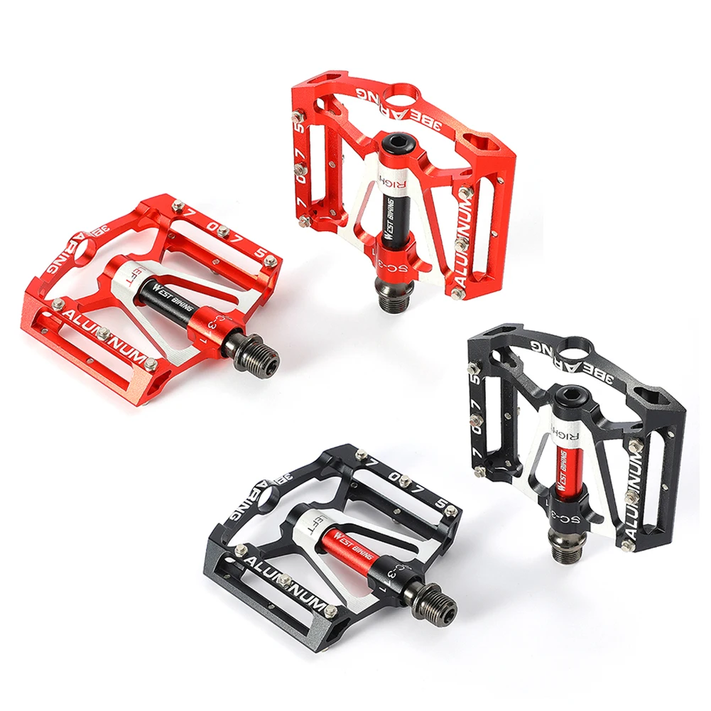 

MTB Bike Aluminium Alloy Pedals Sealed 3 Bearing Flat Pedals Cycling Accessory Anti-slip Footboard Bearing Bike Accessories