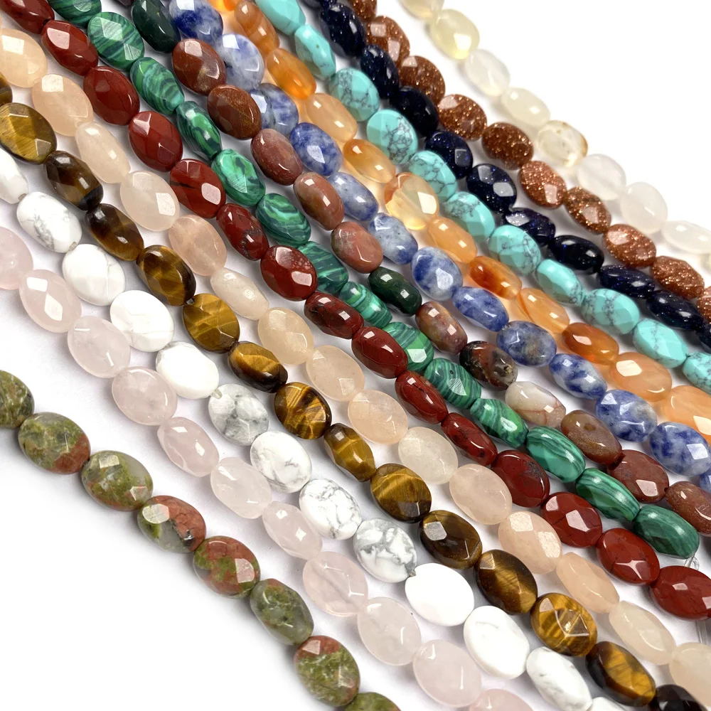

Natural Stone Round Feceted Beading crystal Semifinished Loose beads For jewelry making DIY Necklace Bracelet Accessories