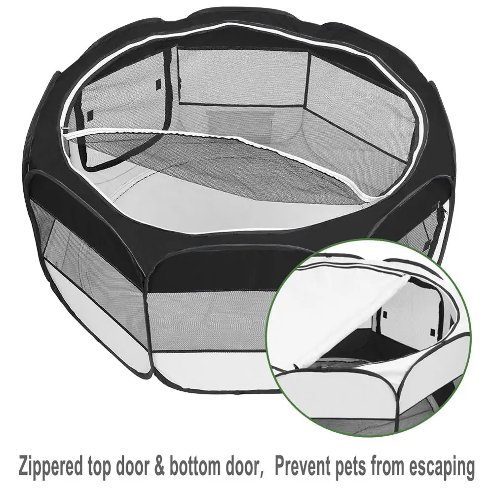 

Portable Folding Pet Tent Dog House Octagonal Cage For Cat Tent Playpen Puppy Kennel Easy Operation Fence Outdoor Big Dogs House