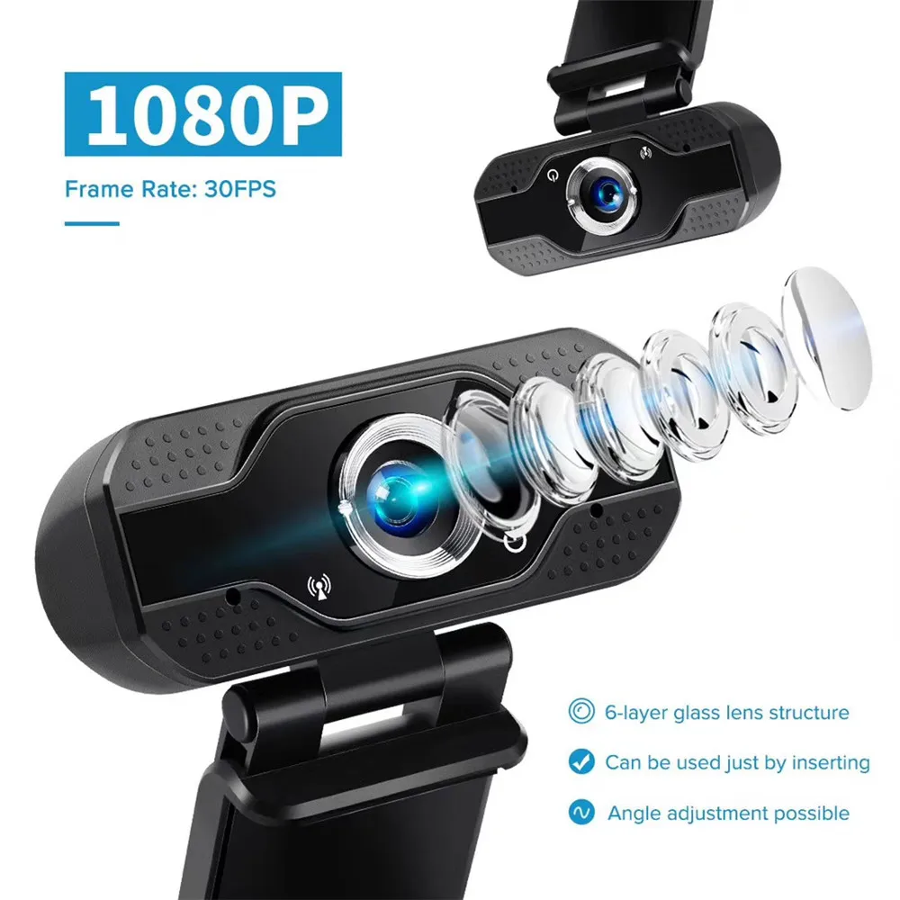 Веб-камера Full Hd 1080p 4k Usb веб-камера ПК со встроенным микрофоном для компьютера