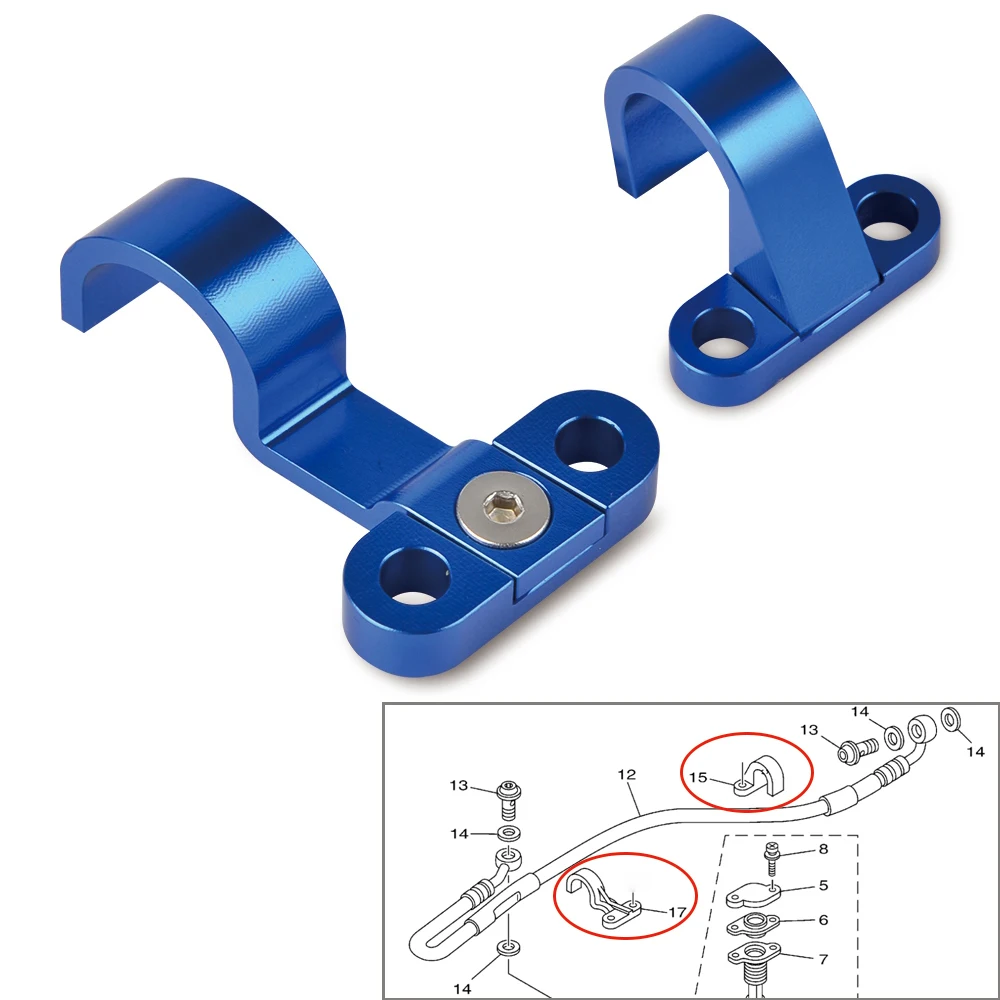Держатель Зажима тормозной линии для Yamaha YZ125 YZ250 YZ250F YZ250FX YZ250X YZ450F YZ450FX WR250F WR450F WR250FX YZ