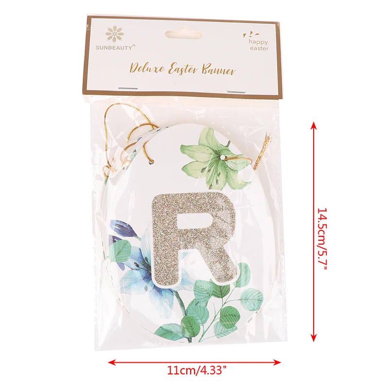 

Happy Easter Banner Letters Easter Eggs Ornaments Flags Party Diy Decorations
