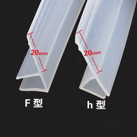 2 meterlot widened fh shape silicone rubber shower room door window glass seal strip weatherstrip for 681012 mm glass