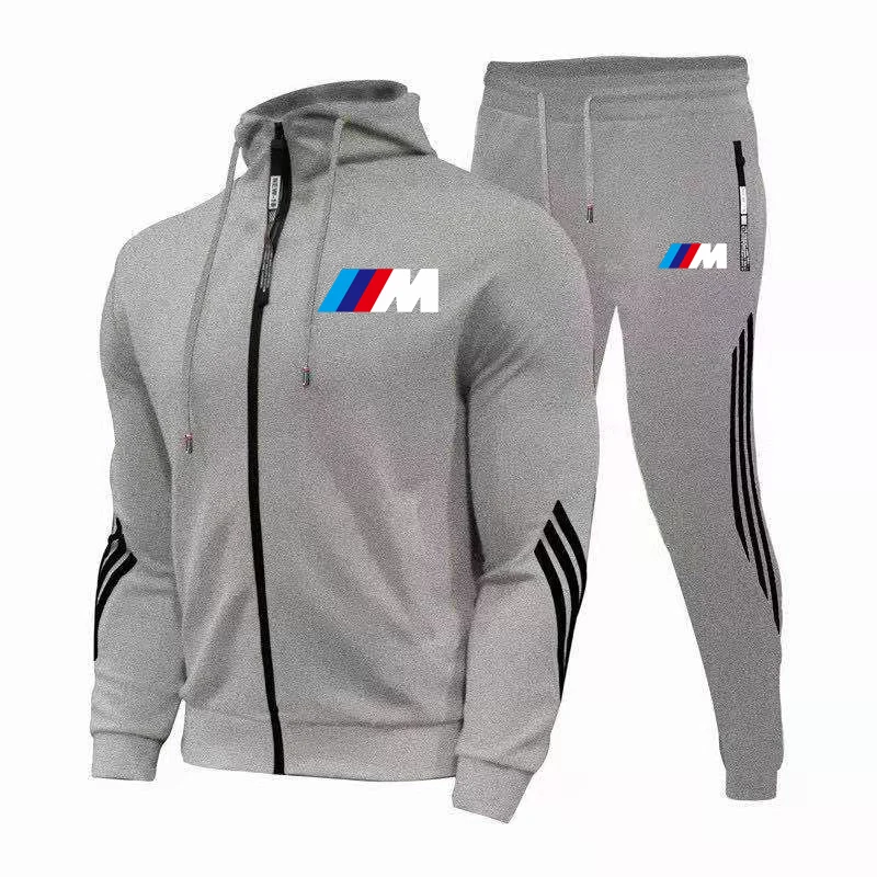 

men's tracksuit Men Sets Printing Hoodie Set Fleece Zipper Sweatshirt Casual Sport Sweatpants Mens Tracksuits 2021Men's Clothing