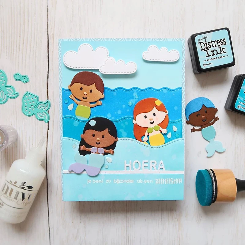 LLove CCraft Mermaid & sailboat новинка 2019 металлические режущие штампы для скрапбукинга